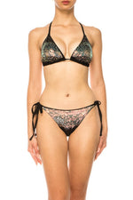 TWO PIECE OMBRE GLITTER SEQUINS BIKINI