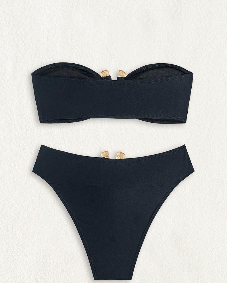 Solid Tube Set Bikini Top
