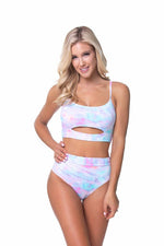 TIE DYE HIGH WAIST BIKINI SET