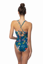 Blue One Piece Swimsuit - Blue Swimsuit for Women - View 3