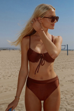 JANALYN BROWN Ribbed Bikini Top