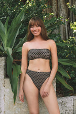 Swimsuit Bandeau Black - Hook Back Bandeau Top Black - View 4