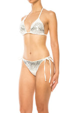 TWO PIECE OMBRE GLITTER SEQUINS BIKINI