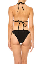 TWO PIECE OMBRE GLITTER SEQUINS BIKINI