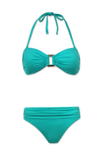 Swimsuit Bandeau Seafoam Aqua - Hook Back Tortoise Bandeau Seafoam Aqua - View 8