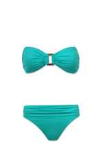 Swimsuit Seafoam Aqua - Shirred Bottom Seafoam Aqua - View 6