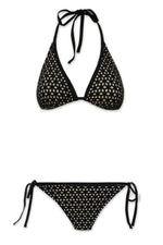 Swimsuit String Black - String Bottom With Binding Black - View 5