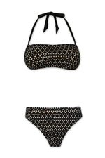 Swimsuit Bandeau Black - Hook Back Bandeau Top Black - View 5