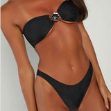 Tube Mesh Skirt Set Bikini Top