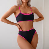 Color Block Bikini Set