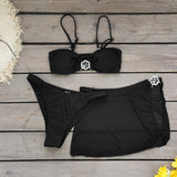 Tube Mesh Skirt Set Bikini Top
