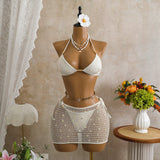 Retro Mesh Sequ Bikini Set