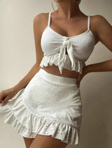 Beach Skirt Conservative Bikini Set