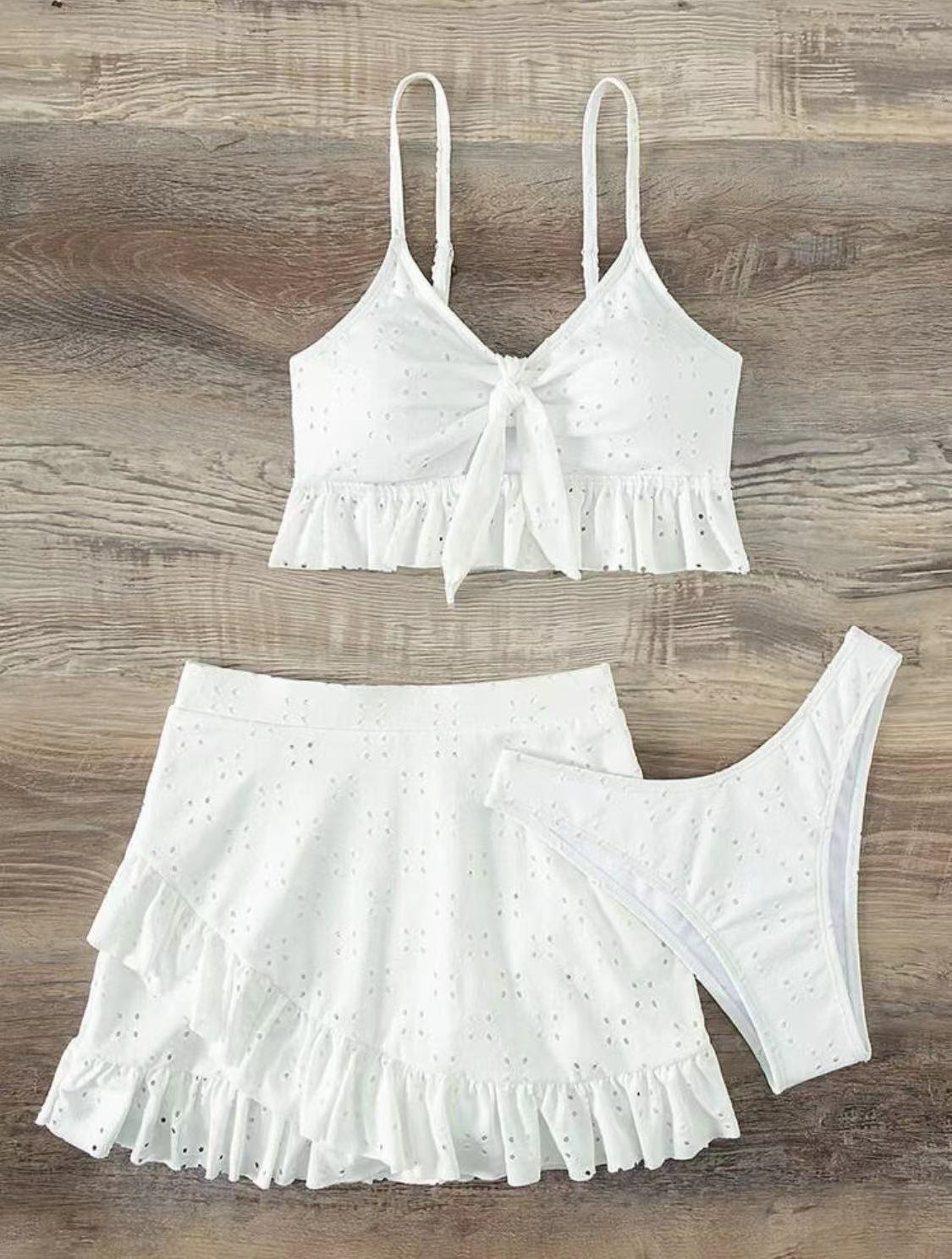 Beach Skirt Conservative Bikini Set