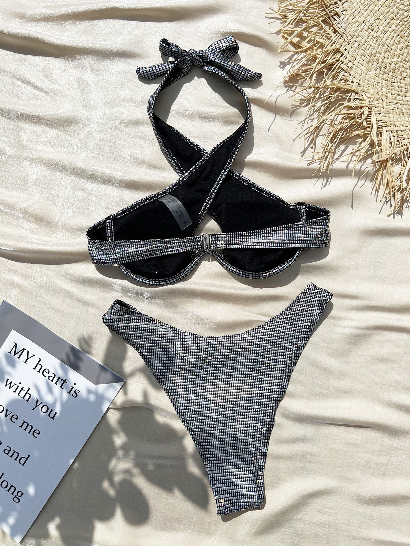Seperated Bronzing Steel Bracket Bikini Beach Clothing