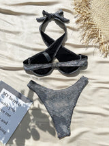 Seperated Bronzing Steel Bracket Bikini Beach Clothing