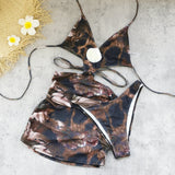 Lace-up Briefs Bikini Beach Dress One Piece Sets