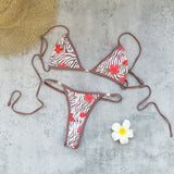 Mini Low Waist Lace-up Bikini Set