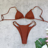 High Waist Wide Leg Pants Sets Bikini Beach Clothing