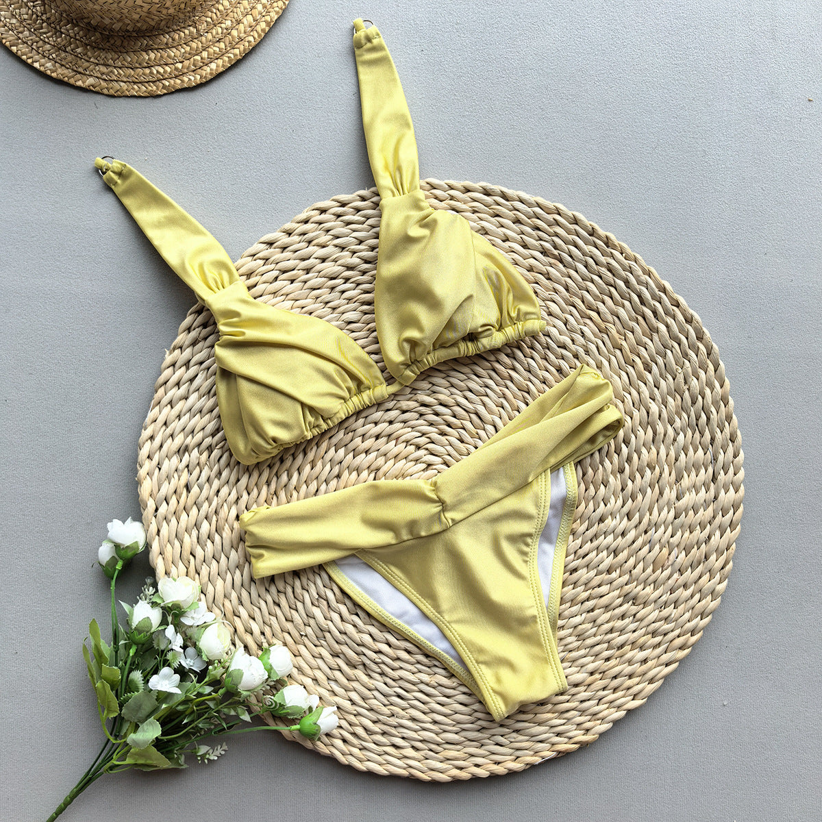 Solid Bikini Set