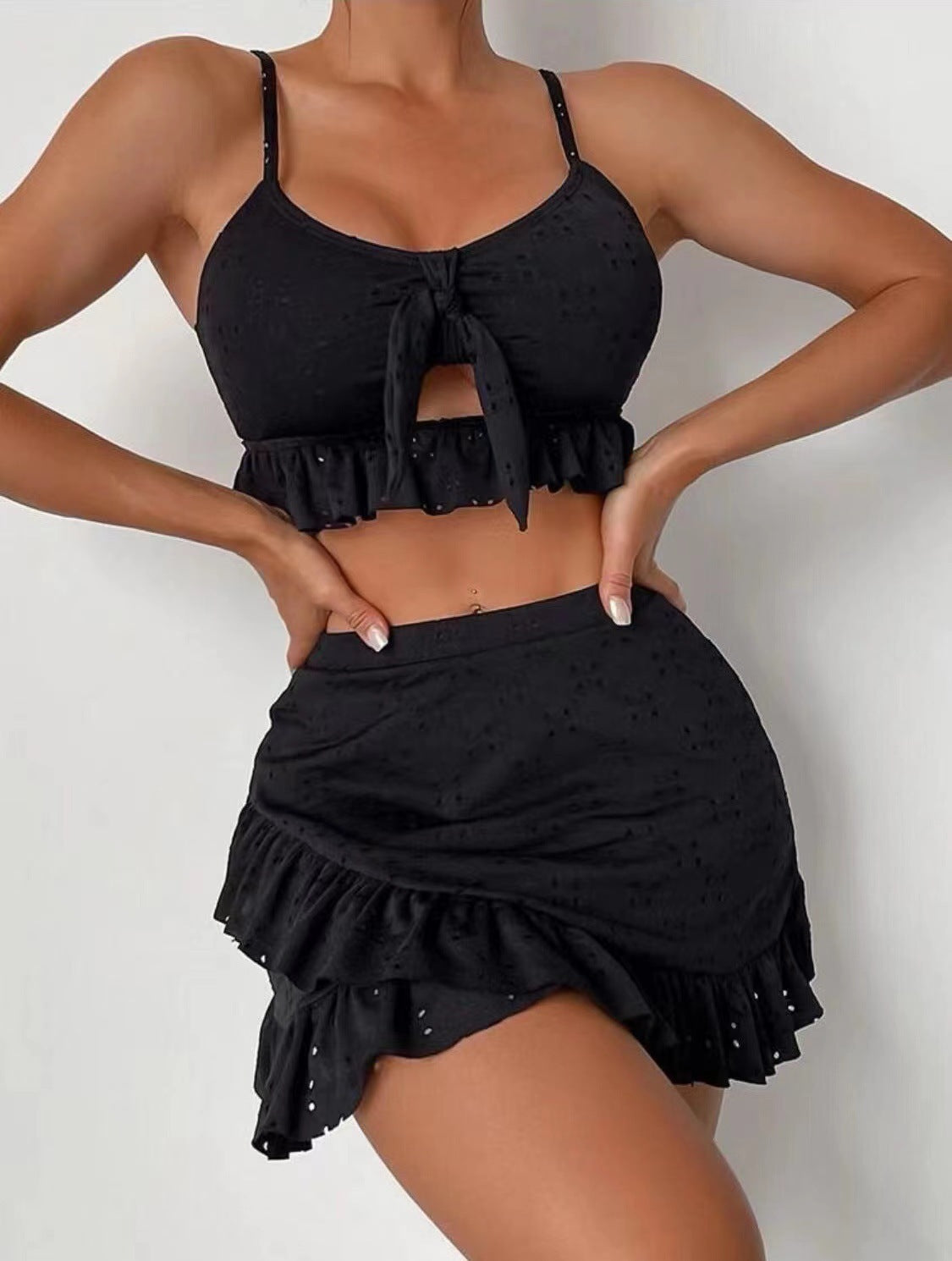 Beach Skirt Conservative Bikini Set