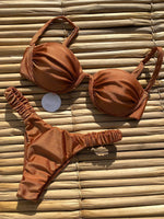 Brown Two Piece Swimsuit - Brown Swimsuit for Women