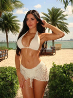 Crochet Three Piece Swimsuit - Crochet Swimsuit for Women - View 4