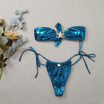 Blue Two Piece Swimsuit For Women