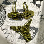 Green Two Piece Swimsuit For Women
