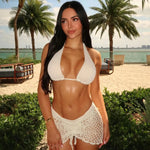 Crochet Three Piece Swimsuit - Crochet Swimsuit for Women - View 6