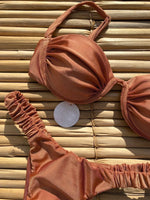 Brown Two Piece Swimsuit - Brown Swimsuit for Women - View 2