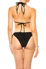 TWO PIECE TRIANGLE TOP WITH FLOWER BIKINI