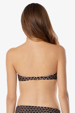 Swimsuit Bandeau Black - Hook Back Bandeau Top Black - View 2