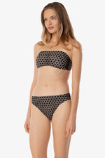 Swimsuit Bandeau Black - Hook Back Bandeau Top Black - View 3