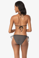 Swimsuit String Black - String Bottom With Binding Black - View 2