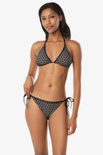 Swimsuit String Black - String Bottom With Binding Black