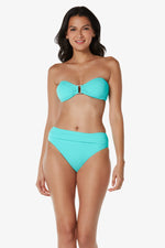 Swimsuit Seafoam Aqua - Shirred Bottom Seafoam Aqua